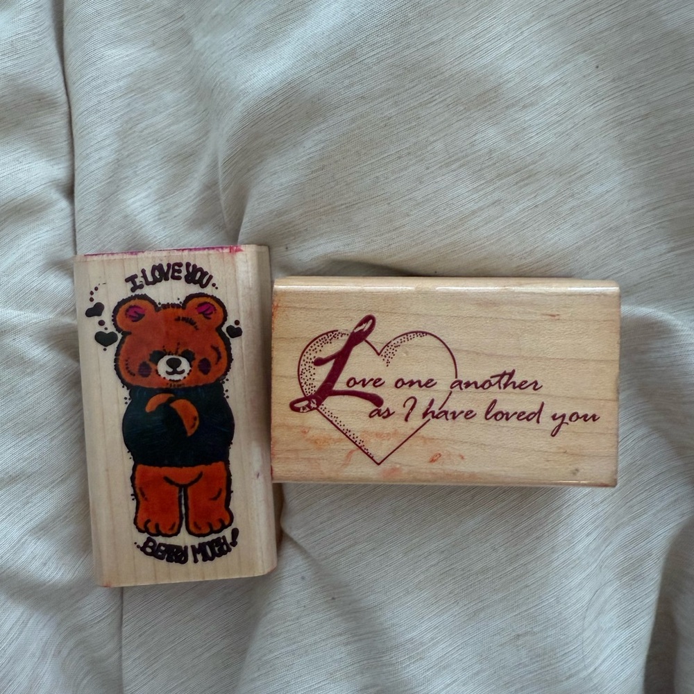 Wooden Love Quote Stamps
